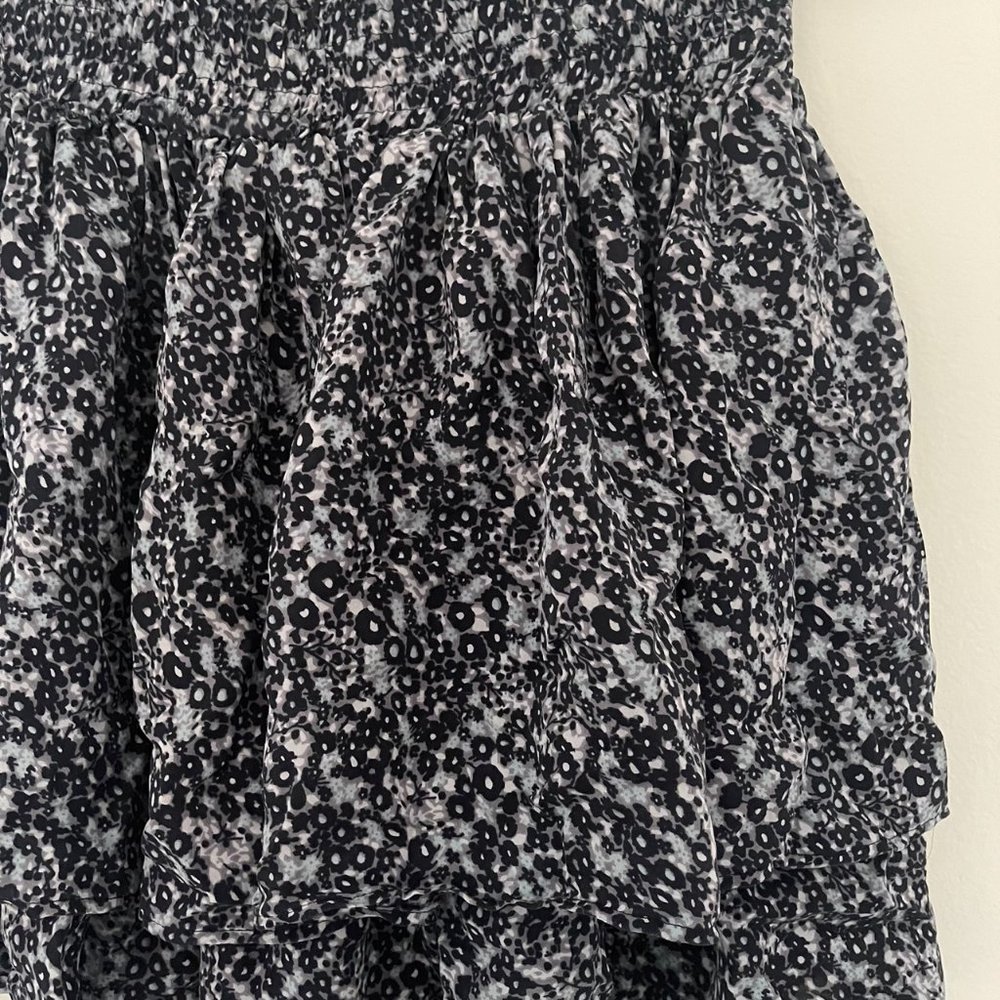 Blue Ruffle Mini Skirt - Picture 3 of 8